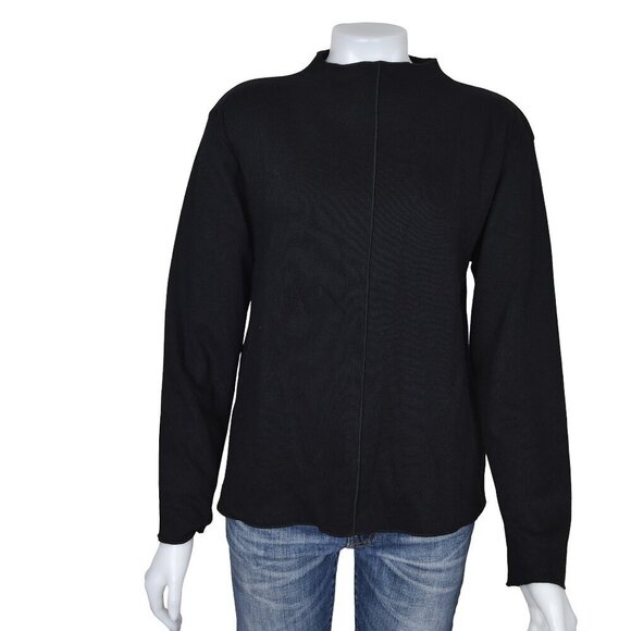 NWT Zara Black Sweater Ribbed Long Sleeve Size Medium - Picture 4 of 10